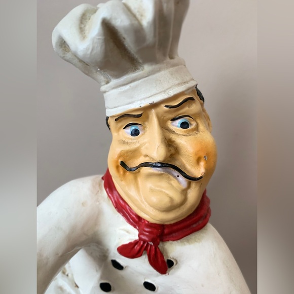 VINTAGE 13” Chef Figurine Italian Kitchen Food Restaurant Peter MOOK Collectible - Picture 8 of 9
